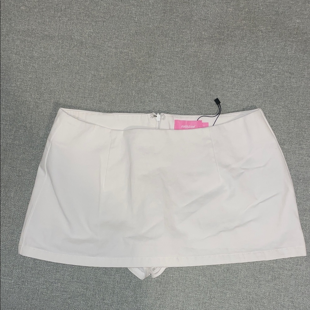 Edikted White Skort with Hidden Shorts